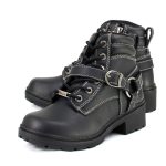 Milwaukee Motorcycle Clothing Company MB228 Paragon Leather Women’s Black Motorcycle Boots - Image 10