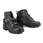 Milwaukee Motorcycle Clothing Company MB228 Paragon Leather Women’s Black Motorcycle Boots
