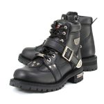 Milwaukee Motorcycle Clothing Company MB233 Road Captain Leather Women’s Black Motorcycle Boots - Image 3