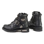 Milwaukee Motorcycle Clothing Company MB233 Road Captain Leather Women’s Black Motorcycle Boots - Image 4