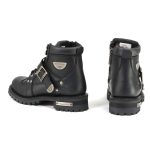 Milwaukee Motorcycle Clothing Company MB233 Road Captain Leather Women’s Black Motorcycle Boots - Image 5
