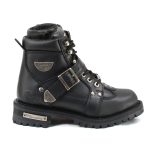 Milwaukee Motorcycle Clothing Company MB233 Road Captain Leather Women’s Black Motorcycle Boots - Image 7