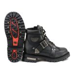 Milwaukee Motorcycle Clothing Company MB233 Road Captain Leather Women’s Black Motorcycle Boots - Image 9