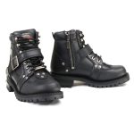 Milwaukee Motorcycle Clothing Company MB233 Road Captain Leather Women’s Black Motorcycle Boots