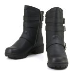 MMCC MB253 Women’s Cameo Black Leather Biker Boots – Riding Footwear - Image 11