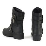 MMCC MB253 Women’s Cameo Black Leather Biker Boots – Riding Footwear - Image 5