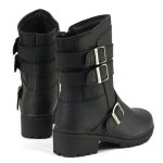 MMCC MB253 Women’s Cameo Black Leather Biker Boots – Riding Footwear - Image 6