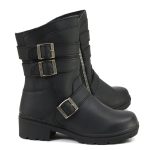 MMCC MB253 Women’s Cameo Black Leather Biker Boots – Riding Footwear - Image 7