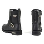 MMCC MB407 Men’s Afterburner Black Leather Biker Boots – Riding Footwear - Image 5