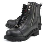MMCC MB408 Men’s Accelerator Black Leather Biker Boots – Riding Footwear - Image 3