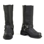 MMCC MB410 Men’s Classic Harness Black Leather Biker Boots – Riding Footwear - Image 10