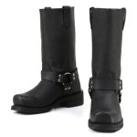 MMCC MB410 Men’s Classic Harness Black Leather Biker Boots – Riding Footwear - Image 11