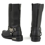 MMCC MB410 Men’s Classic Harness Black Leather Biker Boots – Riding Footwear - Image 5