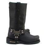 MMCC MB410 Men’s Classic Harness Black Leather Biker Boots – Riding Footwear - Image 7