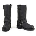 Milwaukee Motorcycle Clothing Company MB411 Men’s Black Drag Harness Motorcycle Leather Boots - Image 10