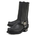 Milwaukee Motorcycle Clothing Company MB411 Men’s Black Drag Harness Motorcycle Leather Boots - Image 3