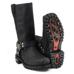 Milwaukee Motorcycle Clothing Company MB411 Men’s Black Drag Harness Motorcycle Leather Boots - Image 8
