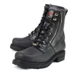 MMCC MB416 Men’s Trooper Black Leather Biker Boots – Riding Footwear - Image 3