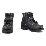 MMCC MB433 Men’s Road Captain Black Leather Biker Boots – Riding Footwear - Image 10