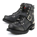 MMCC MB433 Men’s Road Captain Black Leather Biker Boots – Riding Footwear - Image 4