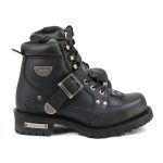 MMCC MB433 Men’s Road Captain Black Leather Biker Boots – Riding Footwear - Image 7