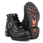 MMCC MB433 Men’s Road Captain Black Leather Biker Boots – Riding Footwear - Image 8