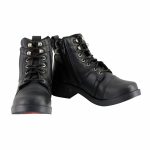 Milwaukee Leather MBK9255 Boys Black Lace-Up Boots with Side Zipper Entry - Image 2