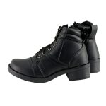Milwaukee Leather MBK9255 Boys Black Lace-Up Boots with Side Zipper Entry - Image 6