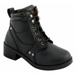 Milwaukee Leather MBK9265 Boys Black Lace-Up Boots with Side Zipper Entry - Image 3