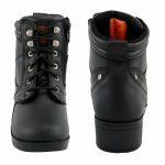 Milwaukee Leather MBK9265 Boys Black Lace-Up Boots with Side Zipper Entry - Image 4