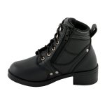 Milwaukee Leather MBK9265 Boys Black Lace-Up Boots with Side Zipper Entry - Image 6