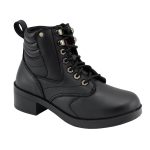 Milwaukee Leather MBK9275 Boys Black Lace-Up Boots with Side Zipper Entry - Image 3