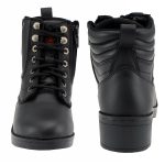 Milwaukee Leather MBK9275 Boys Black Lace-Up Boots with Side Zipper Entry - Image 2