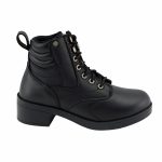 Milwaukee Leather MBK9275 Boys Black Lace-Up Boots with Side Zipper Entry - Image 8