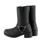 Milwaukee Leather MBK9280 Boys Classic Black Harness Biker Boots - Image 7