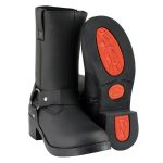 Milwaukee Leather MBK9280 Boys Classic Black Harness Biker Boots - Image 4