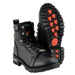 Milwaukee Leather MBL200 Women’s Black Leather Lace-Up Motorcycle RiderBoots w/Side Zipper - Image 10