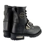 Milwaukee Leather MBL201 Women’s Black Leather Lace-Up Motorcycle Rider Boots w/ Buckles - Image 9