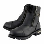 Milwaukee Leather Women’s Black Premium Leather Double Sided Zipper Motorcycle Riding Boots MBL202 - Image 5