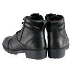 Milwaukee Leather Women’s Black Leather Lace-Up Motorcycle Rider Boots with Side Zipper MBL9300 - Image 9