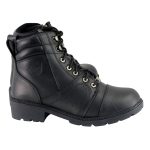 Milwaukee Leather Women’s Black Leather Lace-Up Motorcycle Rider Boots with Side Zipper MBL9300 - Image 11