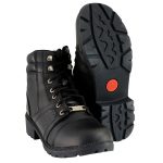 Milwaukee Leather Women’s Black Leather Lace-Up Motorcycle Rider Boots with Side Zipper MBL9300 - Image 2