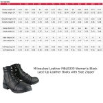 Milwaukee Leather Women’s Black Leather Lace-Up Motorcycle Rider Boots with Side Zipper MBL9300 - Image 3