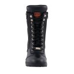 Milwaukee Leather MBL9301 Women’s Black Leather Lace-Up Motorcycle Biker Riding Boots with Side Zipper Entry - Image 4