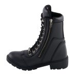 Milwaukee Leather MBL9301 Women’s Black Leather Lace-Up Motorcycle Biker Riding Boots with Side Zipper Entry - Image 6