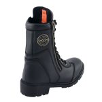 Milwaukee Leather MBL9301 Women’s Black Leather Lace-Up Motorcycle Biker Riding Boots with Side Zipper Entry - Image 9