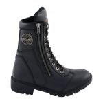 Milwaukee Leather MBL9301 Women’s Black Leather Lace-Up Motorcycle Biker Riding Boots with Side Zipper Entry - Image 10