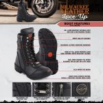 Milwaukee Leather MBL9301 Women’s Black Leather Lace-Up Motorcycle Biker Riding Boots with Side Zipper Entry - Image 2