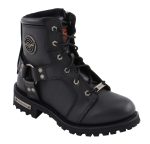 Milwaukee Leather Women’s Black Leather 8-Inch Lace-Up Motorcycle Harness Boots with Side Zipper MBL9302 - Image 11