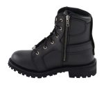 Milwaukee Leather Women’s Black Leather 8-Inch Lace-Up Motorcycle Harness Boots with Side Zipper MBL9302 - Image 8